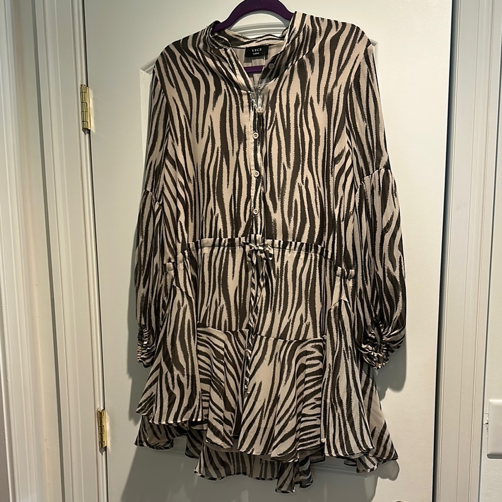 Vici Zebra Pattern Blouse